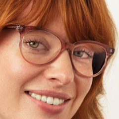 Woman wearing glasses