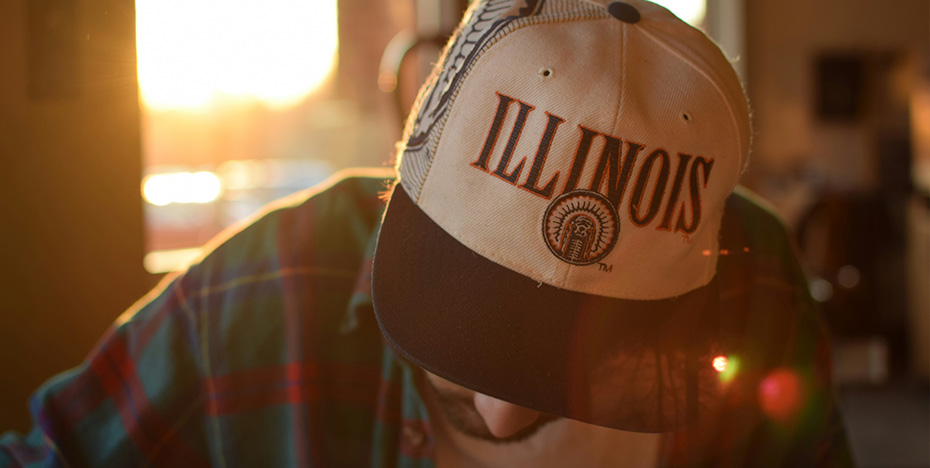 Man Wearing Illinois Cap
