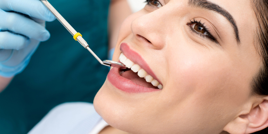 lady sitting in dental chair smiling