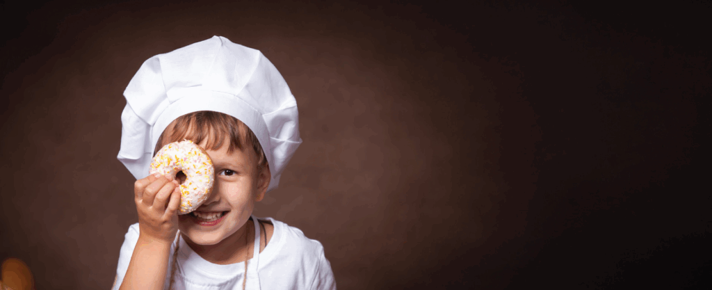 Child dressed in chef outfit