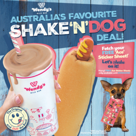 Hot dog and chocolate milkshake